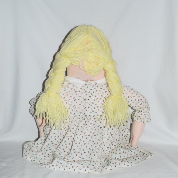 Vintage Ventriloquist Yellow Hair Girl Plush Puppet - Picture 2 of 3